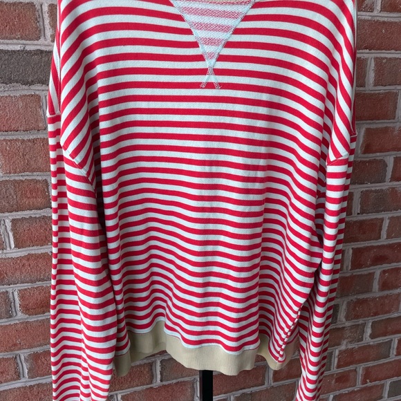 NEW FREE PEOPLE CLASSIC STRIPED OVERSIZED CREWNECK Cherry Combo Size Small Viral - Picture 7 of 7